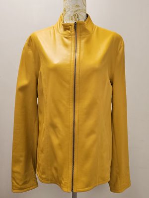 CHAQUETA REVERSIBLE MOSTAZA SIN BROCHES