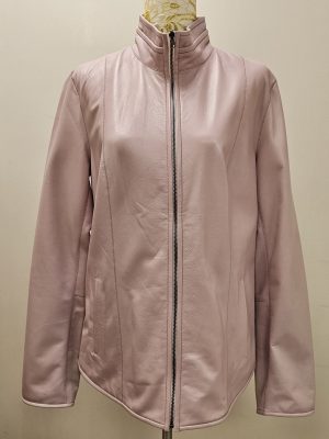 CHAQUETA REVERSIBLE SEDA CON BROCHES AL COSTADO ROSADA