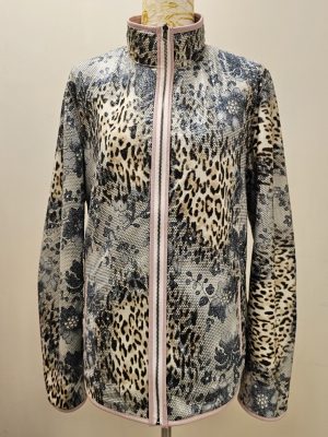 CHAQUETA REVERSIBLE SEDA CON BROCHES AL COSTADO ROSADA