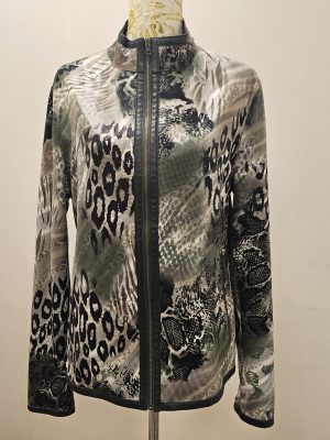 CHAQUETA REVERSIBLE SIN BROCHES VERDE MUSGO