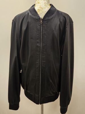 BOMBER NEGRO REVERSIBLE BURDEO