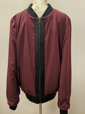 BOMBER NEGRO REVERSIBLE BURDEO