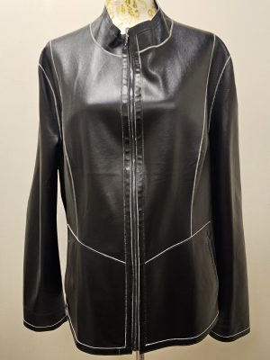 REVERSIBLE CUERO CON CUERO BEIGE/NEGRO