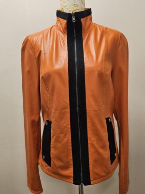 REVERSIBLE CON RENO CUELLO Y BOLSILLOS NARANJA