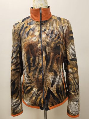 REVERSIBLE CON RENO CUELLO Y BOLSILLOS NARANJA